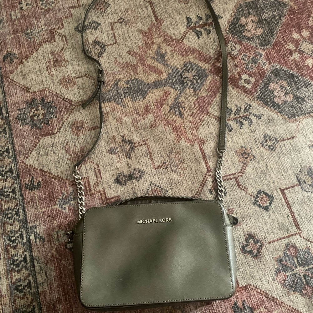 Michael Kors Olive Green Crossbody Bag